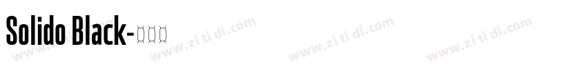 Solido Black字体转换